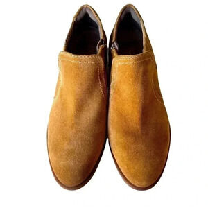 EARTH WOMENS TAN LEATHER PEAK PERU SHORT ANKLE BOOTIES!!